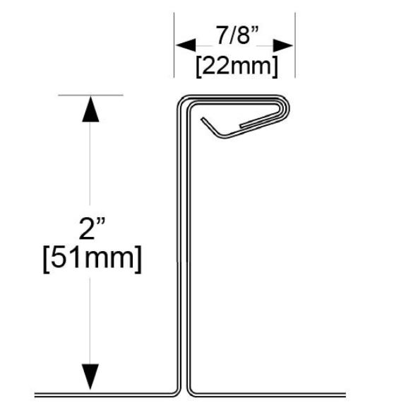 2 inch Single Fold Seam